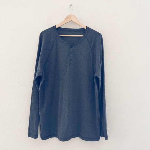 Faherty Mens Cloud Long Sleeve Henley Shirt XXL Pima Cotton Casual Classic Basic - Picture 3 of 12